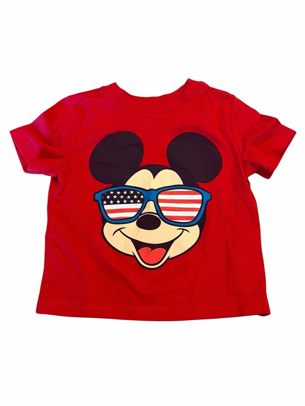 Old Navy Red Mickey Mouse Sunglasses Graphic Tee